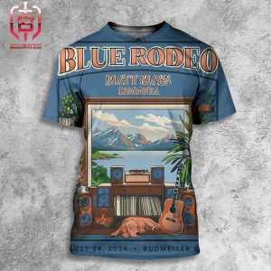 Artwork Poster For Blue Rodeo Official Tour At Budweiser Stage On August 24th 2024 All Over Print Shirt