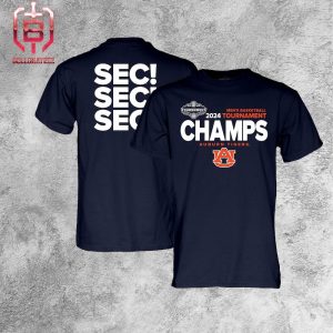 Auburn Tigers 2024 SEC Men’s Basketball Conference Tournament Champions Locker Room Double Sides Unisex T-Shirt