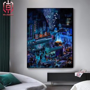Beautiful Scenes From Blade Runner Is Near The Beginning Of The Movie Home Decor Poster Canvas