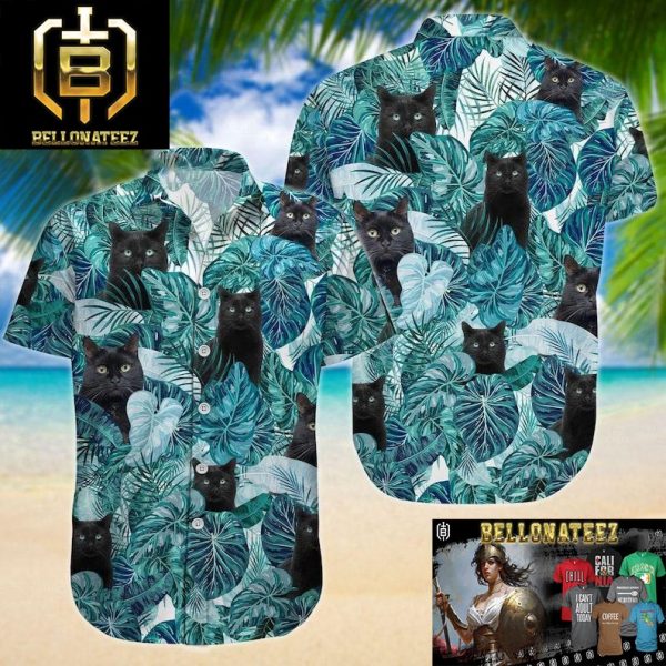 Black Cat Aloha Hawaiian Shirt For Men And Women