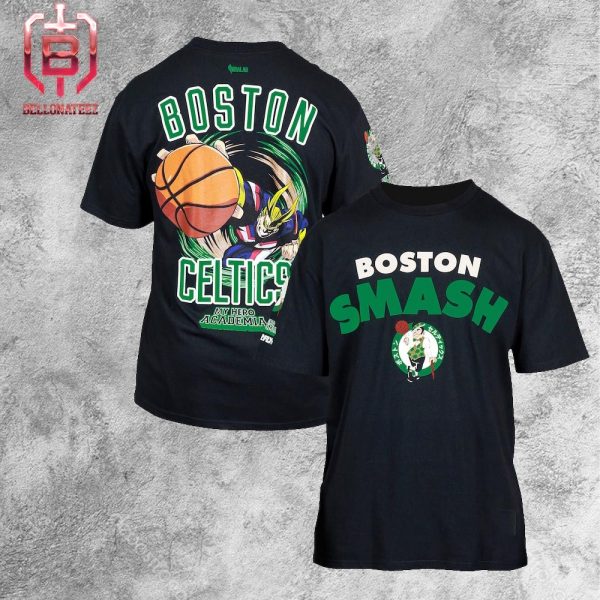 Boston Celtics NBA x My Hero Academia All Might Smash Merchandise Fan Gift Shirt