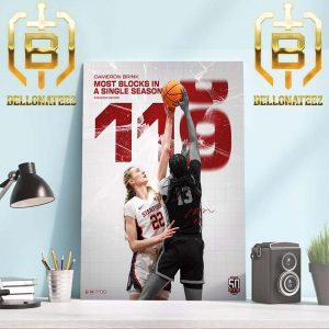Cameron Brink Most Blocks In Single Season For Stanford Womens Basketball Home Decor Poster Canvas