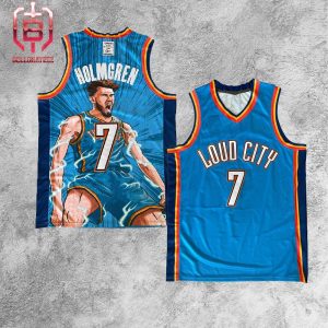 Chet Holmgren Loud City Art Okalahoma Thunders Exclusive Limited Edtion Basketball Jersey Shirt