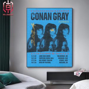 Conan Gray Found Heaven On Tour Australia 2024 Home Decor Poster Canvas