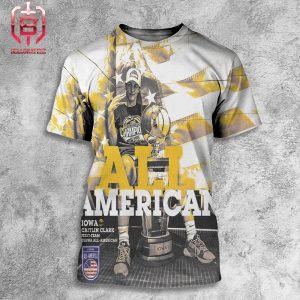 Congrats To Caitlin Clark From Iowa Hawkeyes Is First Team USBWA All-American 2024 All Over Print Shirt