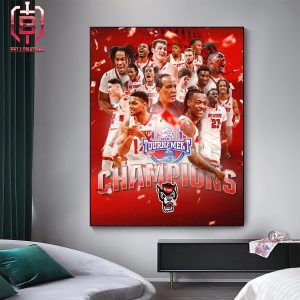 Congratulations NC Sate Wolfpack Is ACC Tournament Men Basketball Champions Season 2023-2024 Home Decor Poster Canvas