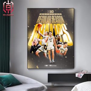 Congratulations Purdue Boilermakers Is Big 10 Men’s Basketball Outright Regular Season Champs Home Decor Poster Canvas