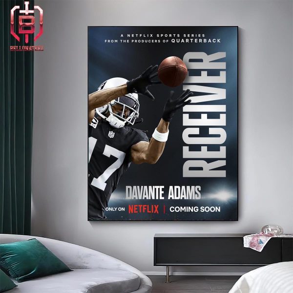 Davante Adams Las Vegas Raiders Will Appear In Receiver Netflix Sports x NFL Film Home Decor Poster Canvas