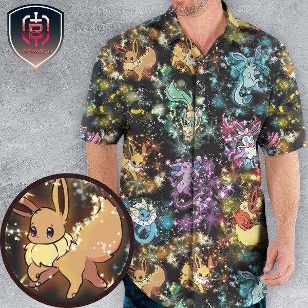 Eevee Evolution in the Galaxy New 2023 For Men And Women Tropical Summer Hawaiian Shirt