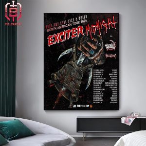 Exciter And Midnight Join Forces For Feel the Evil Like A Knife North American Tour 2024 Tour With Support From Wraith And Hellwitch Home Decor Poster Canvas