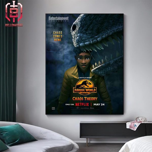 First Poster For Jurassic World Chaos Theory Premiering On May 24 On Netflix Home Decor Poster Canvas