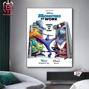 First Poster For Monster At Work Season 2 Premiering On Disney Plus On May 5 Home Decor Poster Canvas