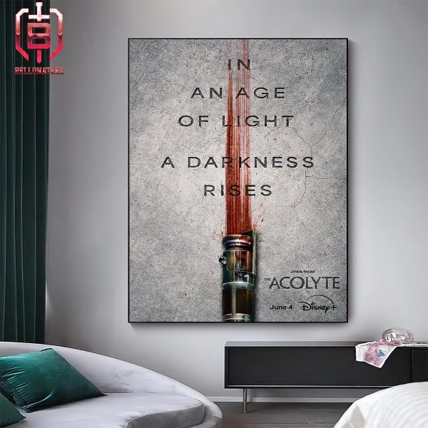 First Poster For Star Wars The Acolyte In An Age Of Light A Darkness Rises Release June 4th 2024 On Disney Plus Home Decor Poster Canvas
