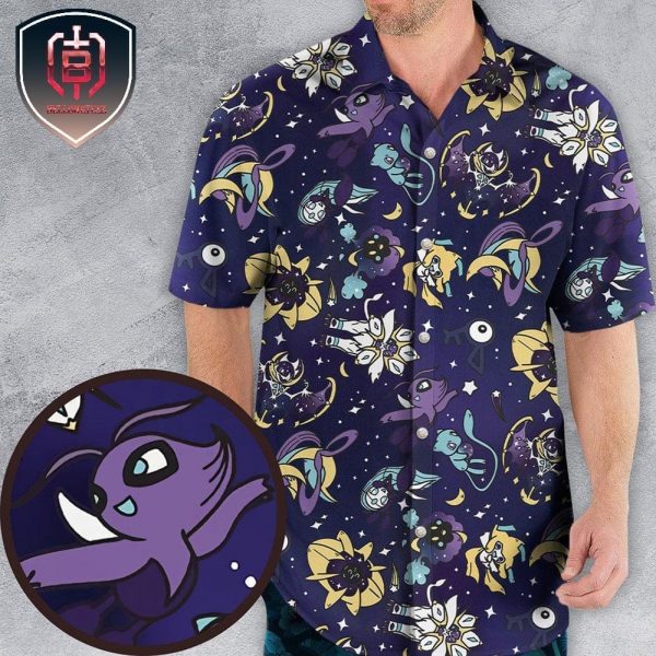 Galaxy Mew Psychic Type Pokemon New Design 2023 For Men And Women Tropical Summer Hawaiian Shirt