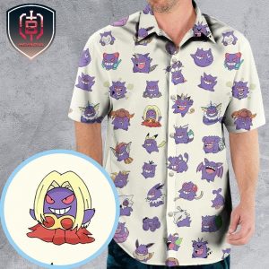Gengar Cosplay Pokemon New 2023 For Men And Women Tropical Summer Hawaiian Shirt