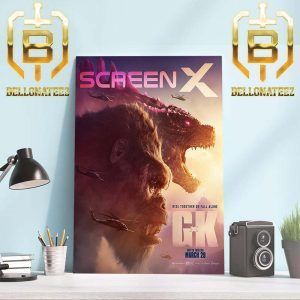 Godzilla x Kong The New Empire ScreenX Official Poster Home Decor Poster Canvas