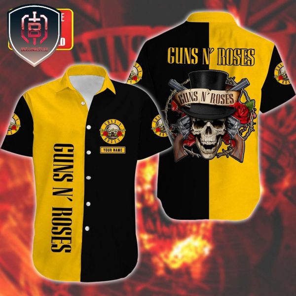 Guns N Roses Logo Rock Band Personalized For Men And Women Tropical Summer Hawaiian Shirt