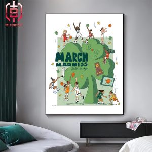 Happy St Patricks Day With NCAA March Madness 2024 Home Decor Poster Canvas