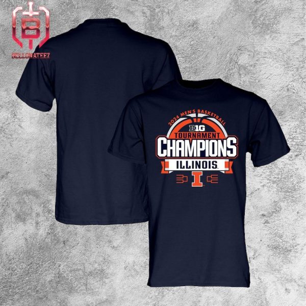Illinois Fighting Illini 2024 Big Ten Men’s Basketball Conference Tournament Champions Locker Room Unisex T-Shirt