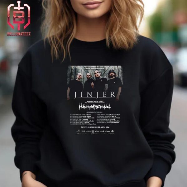 Jinjer Latin American Tour 2024 With Very Special Guest Heaven Shall Burn Unisex T-Shirt
