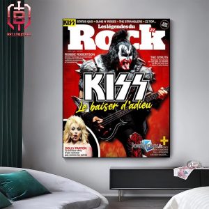 KISS Magazine Cover Gene Simmons Rocks The Cover Of The Latest Issue Of France Les Legendes Du Rock Magazine Home Decor Poster Canvas