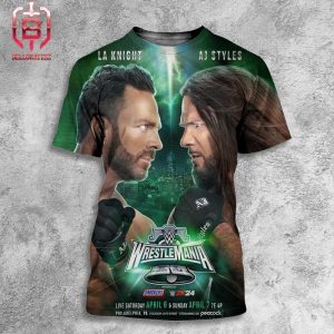 LA Knight Will Go One-On-One Against AJ Styles At Wrestle Mania XL At Philadelphia PA All Over Print Shirt