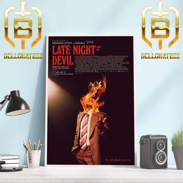 Late Night With The Devil Official Poster Home Decor Poster Canvas