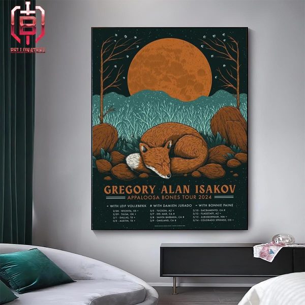 Latest Poster For Gregory Alan Isakov For His Current Tour With Leif Vollebekk Damien Jurado And Bonnie Paine Home Decor Poster Canvas