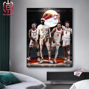 LeBron James Gifted The Whole USC Trojan Basketball Team Their Own Exclusive LeBron 21s Home Decor Poster Canvas