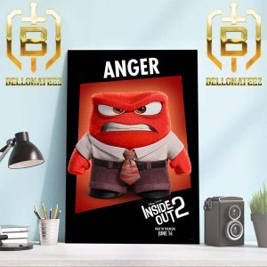 Lewis Black Voices Anger In Inside Out 2 Disney And Pixar Official Poster Home Decor Poster Canvas