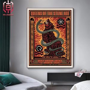 Limited Art Poster Queens Of The Stone Age The End Is Nero At Wolf Brook Arena On March 3rd 2024 Home Decor Poster Canvas