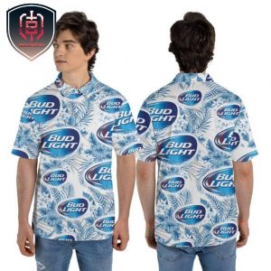 Limited White Aloha Bud Light For Men And Women Tropical Summer Hawaiian Shirt Tropical Flower
