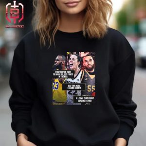 March Of 2024 Is Iconic For The World Of Basketball With Caitlin Clark Lebron James And Mike James Unisex T-Shirt