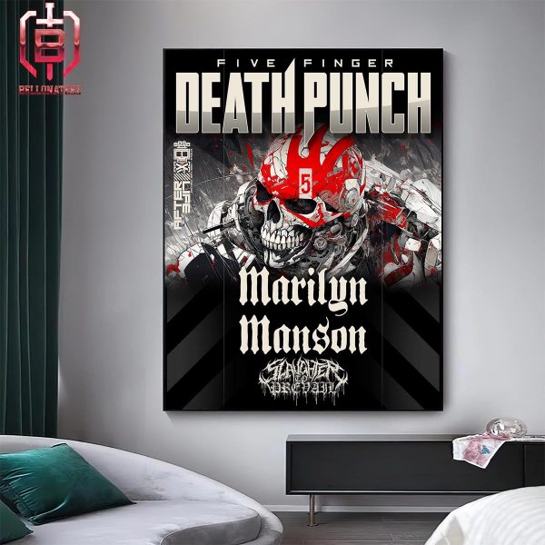 Marilyn Manson Will Be Going On Tour With Five Finger Death Punch This Summer Home Decor Poster Canvas