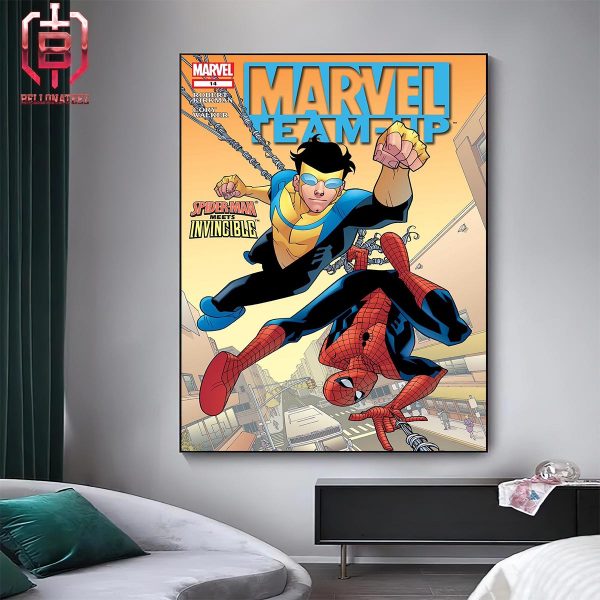 Marvel Team-Up Spiderman Meets Invicible Home Decor Poster Canvas