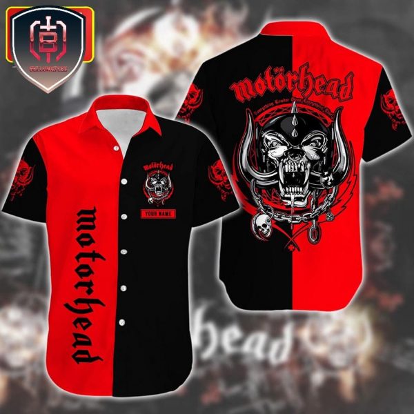 Motorhead Black Red For Men And Women Tropical Summer Hawaiian Shirt