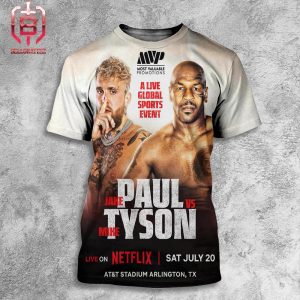 Netflix Will Host Their First Ever Boxing Event On July 20 Jake Paul Versus Mike Tyson All Over Print Shirt