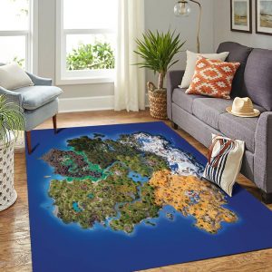 New Chapter 5 Season 2 Map Fortnite Royal Battle With Some New Regions Living Room Rug Carpet