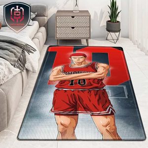 New Design Slam Dunk Sakuragi Hanamichi Number 10 Of Shohoku High School Basketball Team Washable Living Room Kitchen Carpet Rug