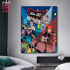 New Funny Art Poster For Blink 182 Live From Lollapalooza 2024