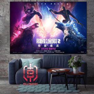 New International Poster For Godzilla And Kong The New Empire Release On March 29th Home Decor Poster Canvas