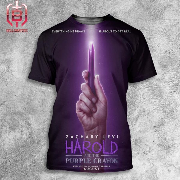 New Poster For Harold And The Purple Crayon Starring Zachary Levi Exclusively In Theaters On August All Over Print Shirt