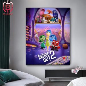 New Poster For Pixar’s Inside Out 2 Releasing In Theaters On June 14 Home Decor Poster Canvas