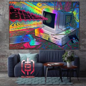 New Poster For The Disco Biscuits Design Process With A Very 8-Bit Mentality For Their March Shows Home Decor Poster Canvas