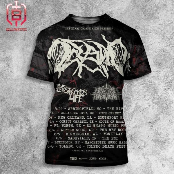 Oceano Tap The Last Ten Seconds Of Life For 2024 Spring Tour All Over Print Shirt
