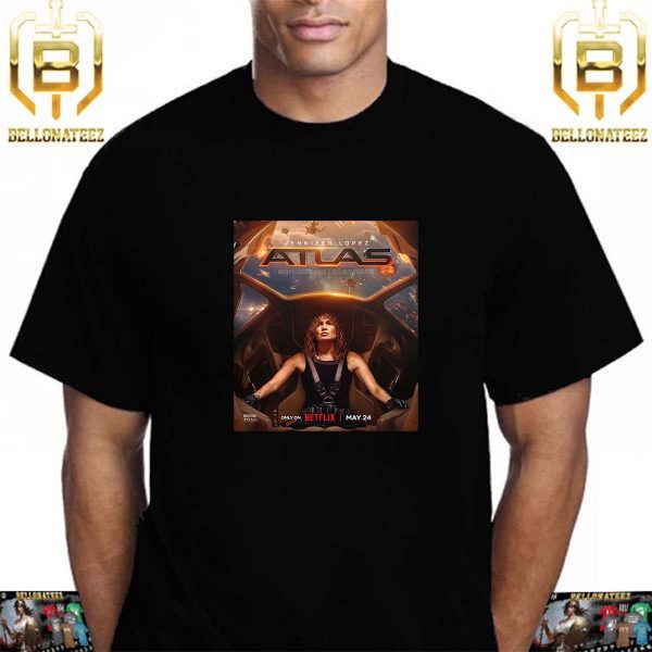 Official Poster Atlas With Starring Jennifer Lopez Unisex T-Shirt