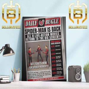 Official Poster For All 8 Live-Action Spider Man Films Re-Releasing In Theaters Home Decor Poster Canvas