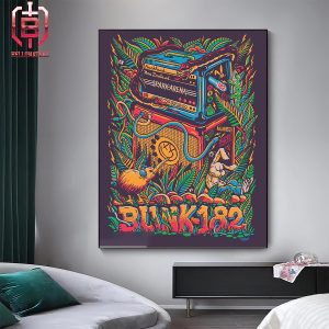 Official Poster For The Show Blink 182 Final Stop For The Australia And New Zealand At Spark Arena Auckland Home Decor Poster Canvas