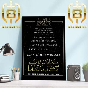 Official Poster For The Skywalker Saga Marathon Re-Release Home Decor Poster Canvas