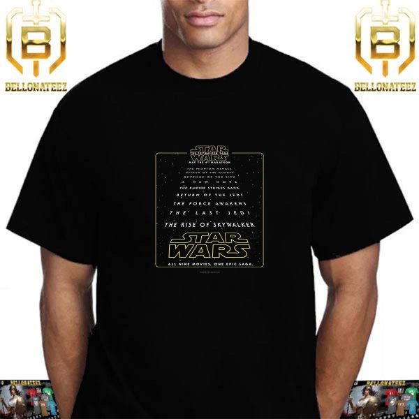 Official Poster For The Skywalker Saga Marathon Re-Release Unisex T-Shirt